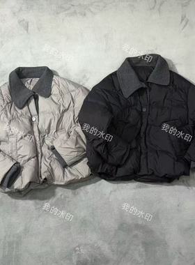 慧慧来自星星女装店 80329秋冬款90绒翻领撞色假两件羽绒服colll