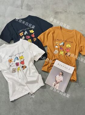 慧慧来自星星女装店 52111夏季新款百搭九宫格小动物短袖iwaaa