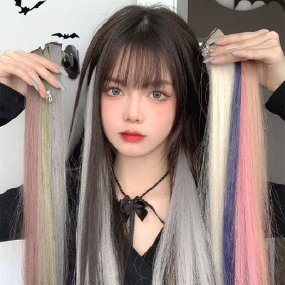 彩色假发片直发隐形无痕接发片