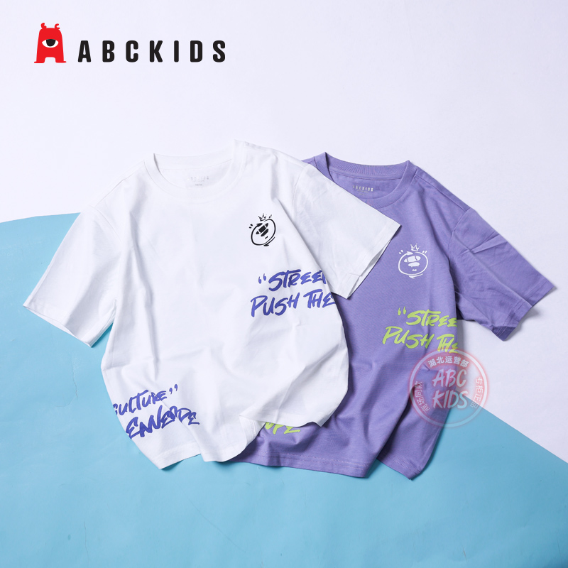 abckids童装男童运动t恤大童