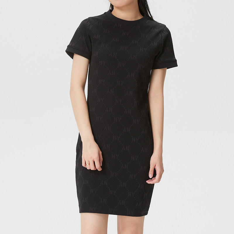 MLB官方女裙 2026春季新款运动裙潮流时尚长款T恤透气休闲连