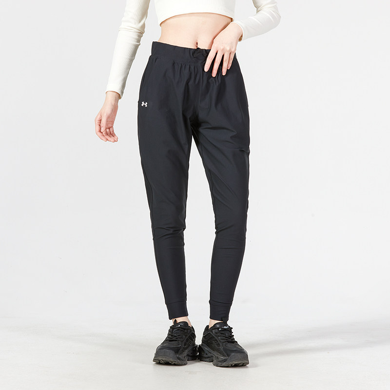 UA安德玛针织长裤女裤女子健身训练裤跑步裤子运动裤束脚裤小脚裤