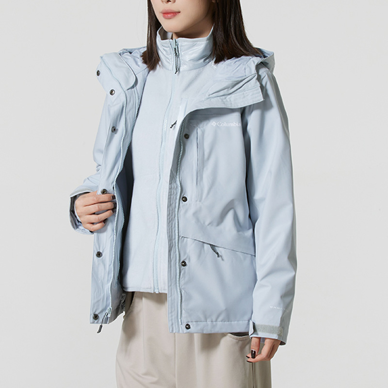 Columbia哥伦比亚三合一冲锋衣女秋冬新款热能户外抓绒内胆外套