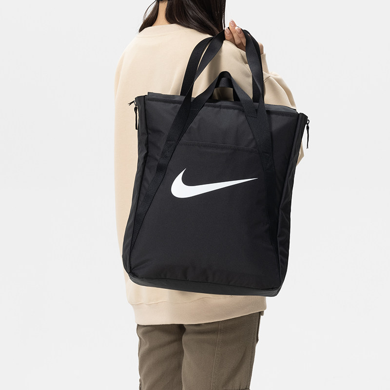 耐克单肩包男女包2026新款运动包休闲背包大容量托特包通勤手提包
