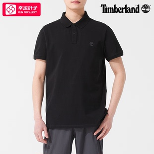 Timberland添柏岚男士 夏季 POLO衫 运动服 新款 黑色翻领T恤商务短袖