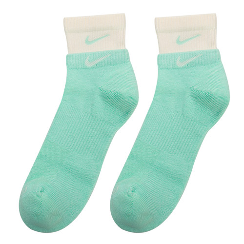 NIKE耐克薄荷绿撞色短袜男袜女袜春季新款透气休闲袜跑步训练袜潮