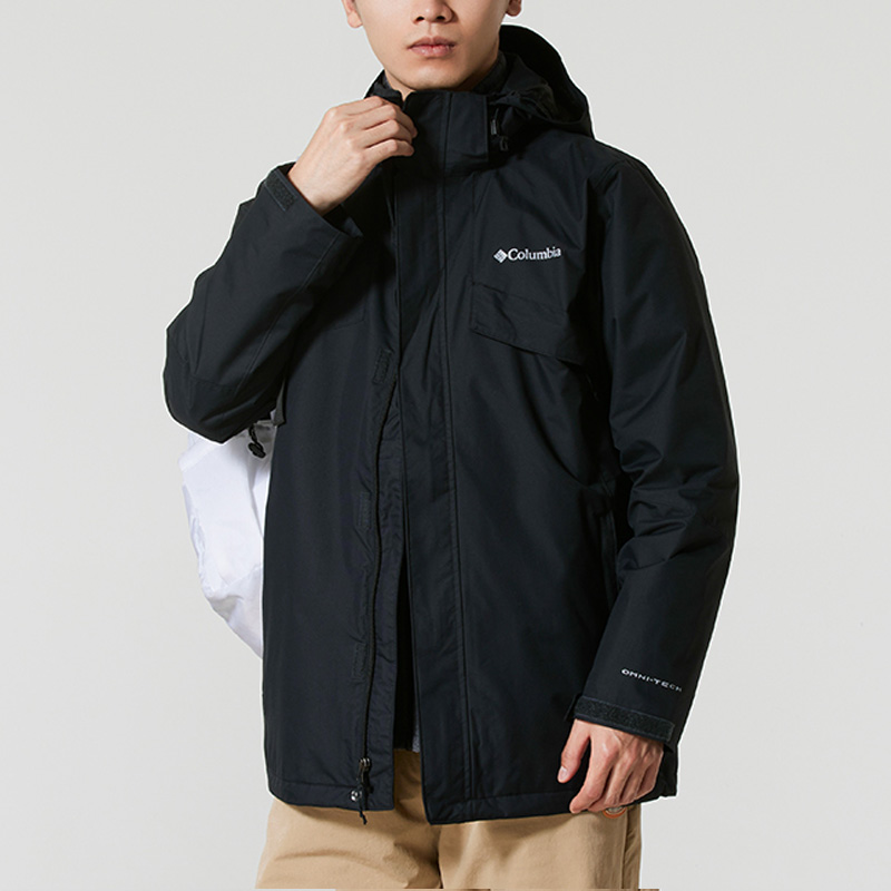 Columbia哥伦比亚户外25秋冬男装银点抓绒内胆三合一防水冲锋衣