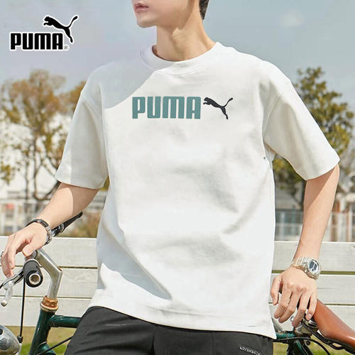 幸运叶子丨PUMA彪马短袖男装2026夏季新款米白色情侣运动服休闲纯