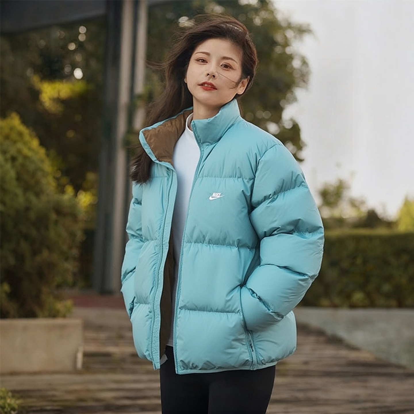 NIKE耐克立领保暖羽绒服男装冬季新款防风加厚外套休闲运动服夹克