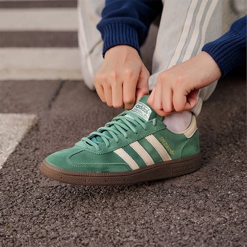 阿迪达斯三叶草德训鞋男鞋女鞋冬季新款SPEZIAL休闲鞋绿色运动鞋