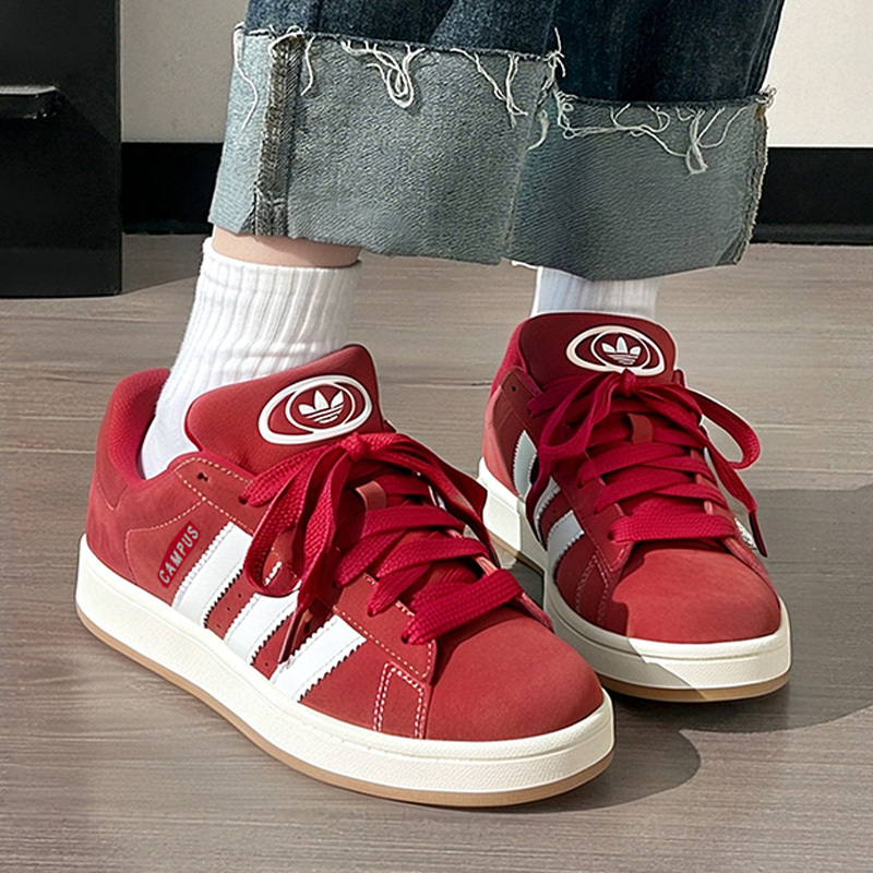 阿迪达斯三叶草红色板鞋男鞋女鞋冬季新款复古面包鞋休闲鞋运动鞋