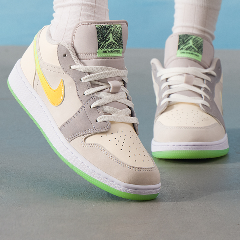 耐克女鞋2025冬季新款青少年AJ1低帮板鞋复古潮流休闲鞋运动鞋子