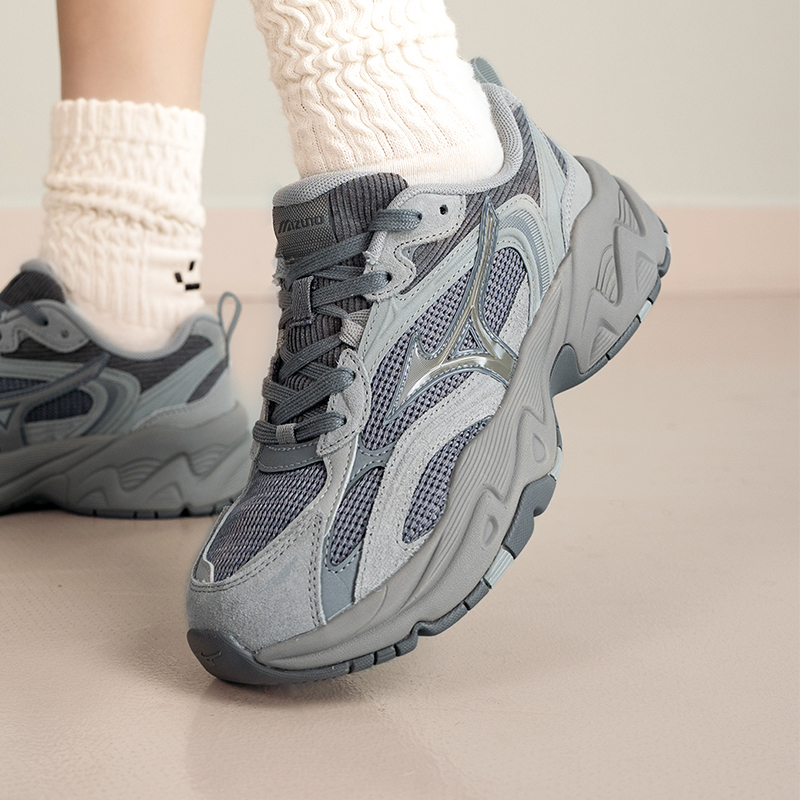 Mizuno美津浓休闲鞋男鞋女鞋TRAINER 2K V2复古老爹鞋厚底运动鞋