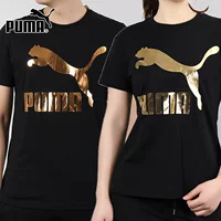 PUMA Hummer đôi tay ngắn 2019 mùa thu nam và nữ mới mặc một nửa tay áo thể thao giản dị chạy áo thun rộng - Áo phông thể thao áo thun tanktop nam