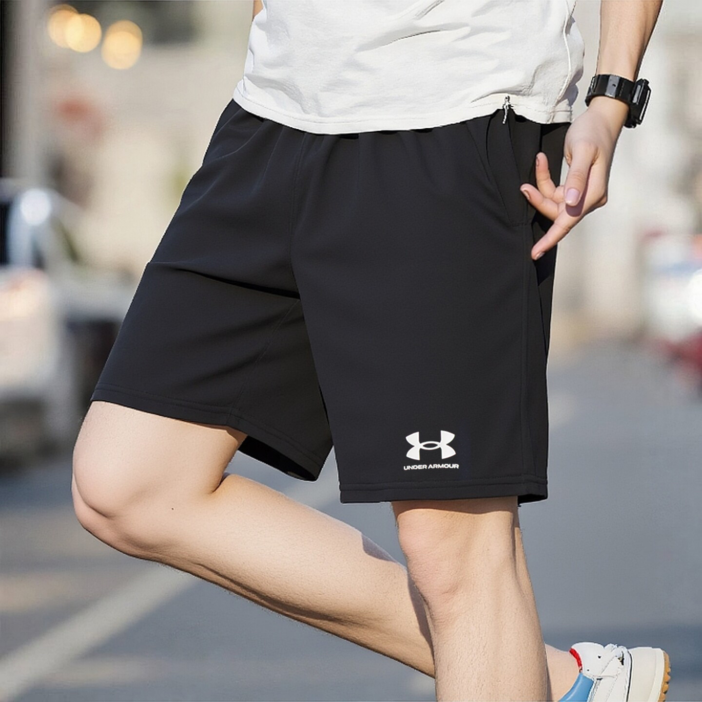 安德玛UA速干短裤男裤2026夏季新款男士沙滩五分裤运动裤137