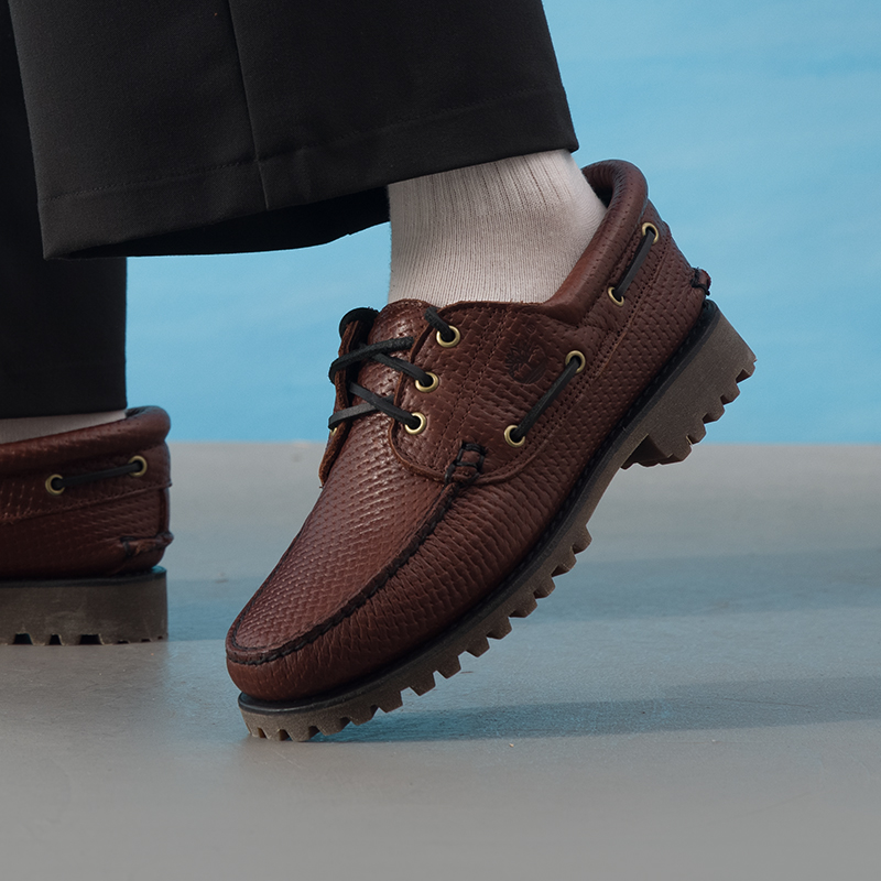 Timberland添柏岚复古皮鞋男鞋2025秋季新款船鞋轻便低帮靴休闲鞋