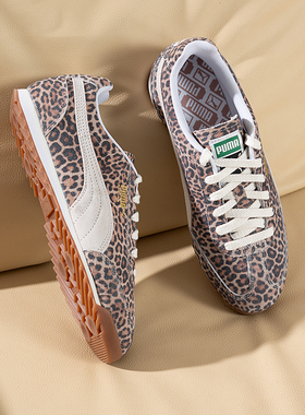 PUMA彪马休闲鞋女鞋2026新款豹纹复古德训鞋经典T头运动鞋403045
