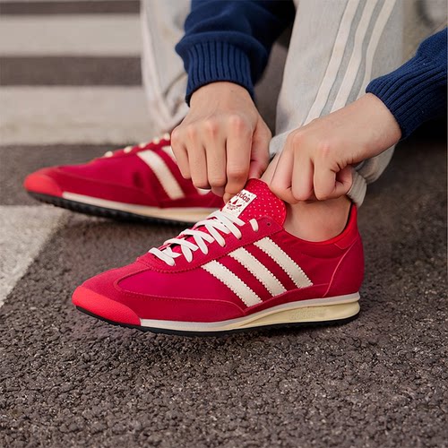 阿迪达斯红色三叶草德训鞋男鞋女鞋SL 72休闲T头鞋新年款运动鞋