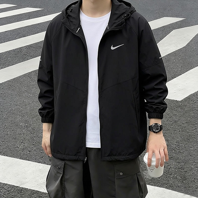 NIKE耐克正品休闲外套男装春季新款跑步训练运动服男士梭织夹克