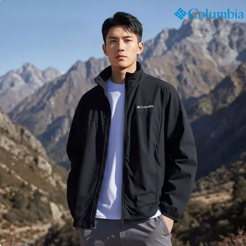 Columbia哥伦比亚26新款户外男子徒步运动软壳衣休闲立领夹克外套