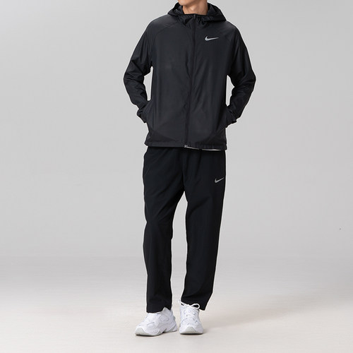NIKE耐克运动套装男装连帽外套夹克裤子直筒速干长裤休闲两件套潮