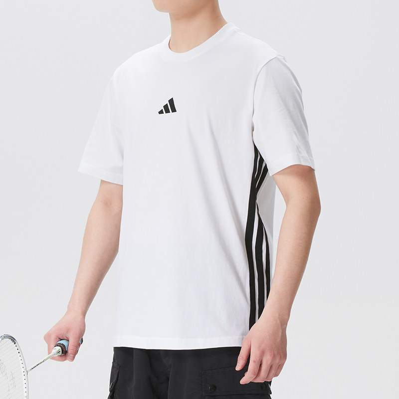 Adidas/阿迪达斯男款2026夏季新款圆领上衣运动休闲短袖T