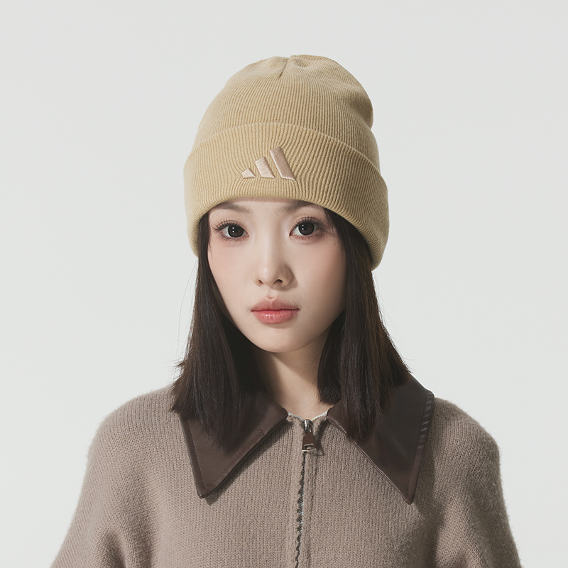 阿迪达斯男帽女帽 2025新款保暖绒线帽潮流时尚针织套头帽毛线帽