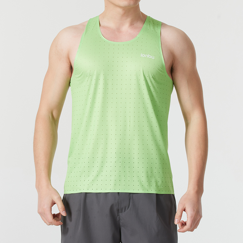 LANBU蓝步男装25夏季新款时尚运动服篮球训练背心跑步健身无袖T恤