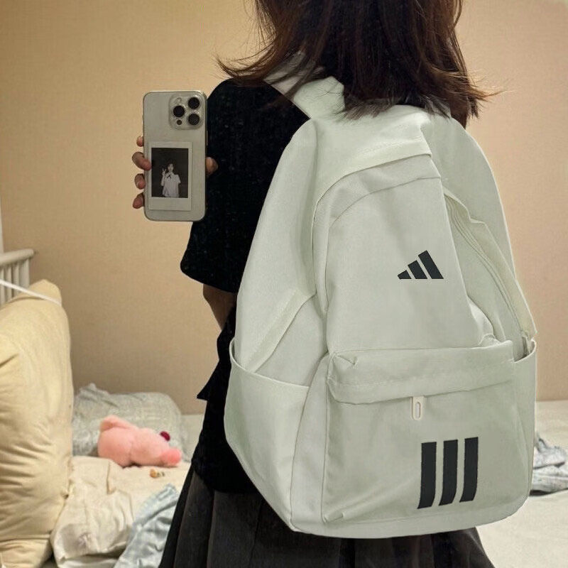 阿迪达斯双肩包男包女包2026春季新款学生书包旅游背包运动休闲包