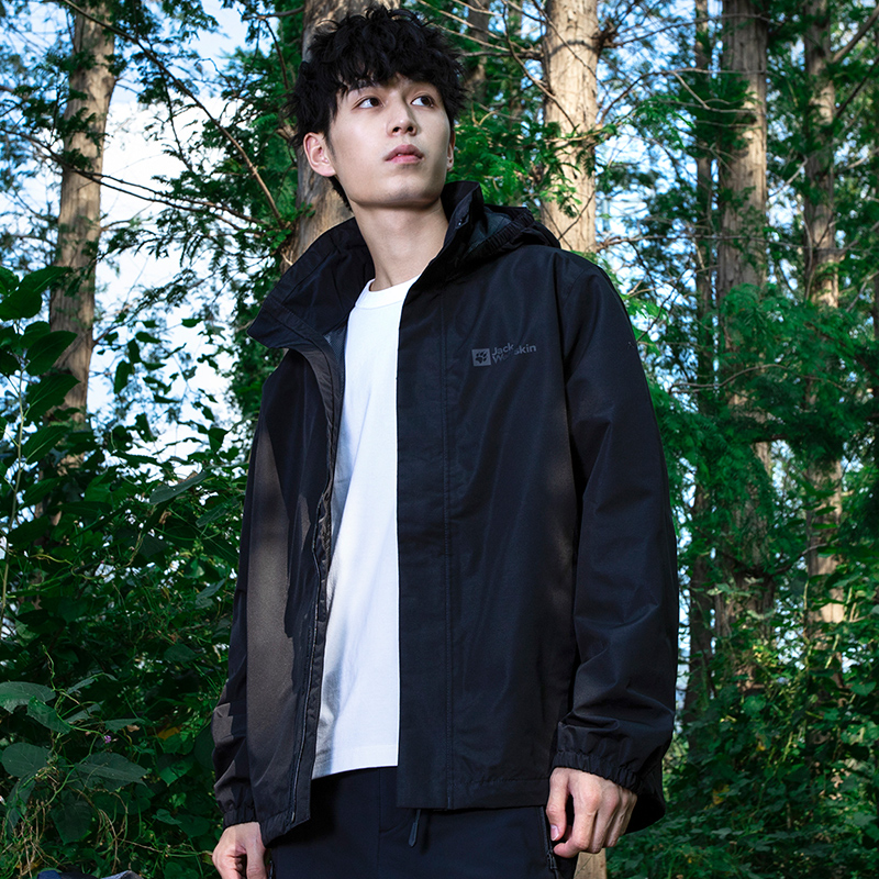 Jack Wolfskin狼爪户外冲锋衣男秋季新款露营休闲外套运动服夹克