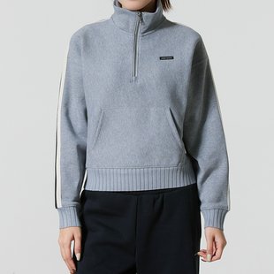 UA安德玛半拉链卫衣女装2025春季新款长袖套头衫运动服跑步训练服