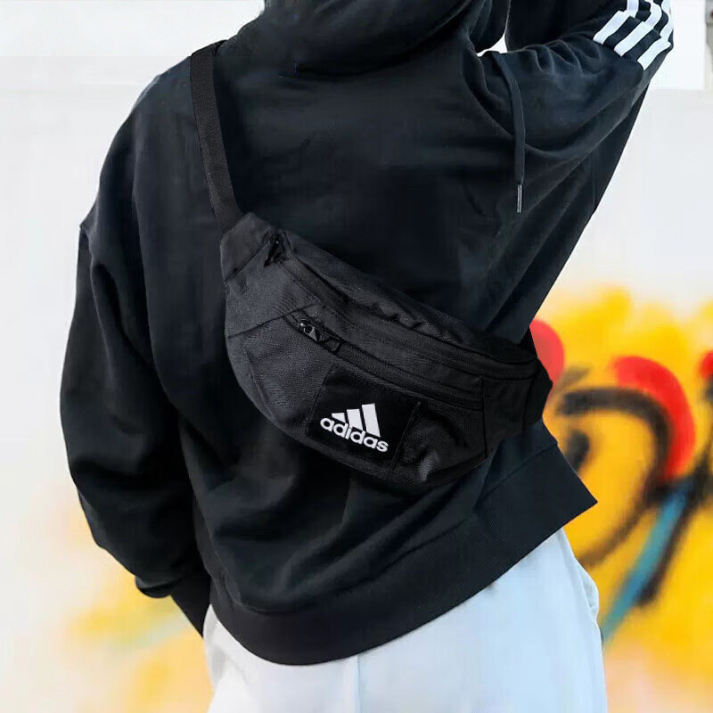 阿迪达斯腰包男包女包春季新款胸包情侣单肩包运动背包休闲斜挎包