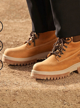 添柏岚踢不烂大黄靴男鞋2025秋季新款复古工装靴休闲马丁靴A5YKD