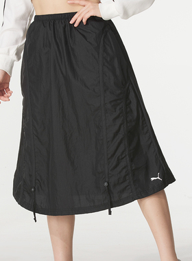 PUMA彪马运动短裙女装25春季新款高腰显瘦包臀裙运动半身裙633976