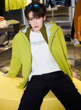 檀健次同款DISCOVERY男装外套2025秋冬Bertex拼接短款3L防水夹克