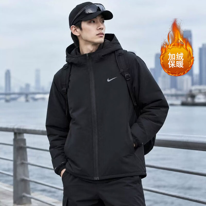 幸运叶子丨耐克外套男装 2026新款健身运动服风行者梭织连帽夹克