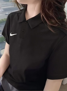 Nike耐克POLO衫快干短袖女跑步训练运动休闲翻领T恤IB8748-060