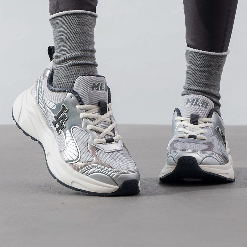 MLB官方 男鞋女鞋 2025冬季新款运动鞋复古时尚厚底老爹鞋休闲鞋