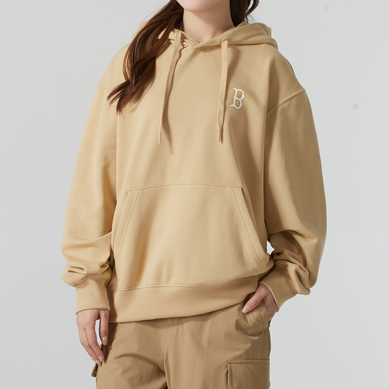 MLB官方 情侣连帽上衣男装女装冬季新款宽松长袖套头衫运动服卫衣