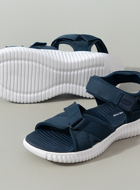 斯凯奇官方旗舰店凉鞋男2025冬季魔术贴运动鞋休闲沙滩鞋51722