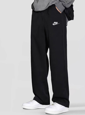 Nike耐克男裤运动裤子秋冬针织棉质跑步裤直筒休闲长裤FQ4333-010