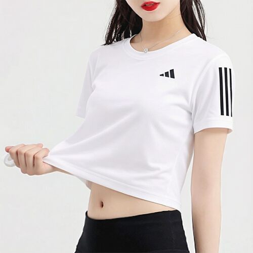 阿迪达斯快干短袖女士T恤新款薄款运动半袖透气体恤女IK7442