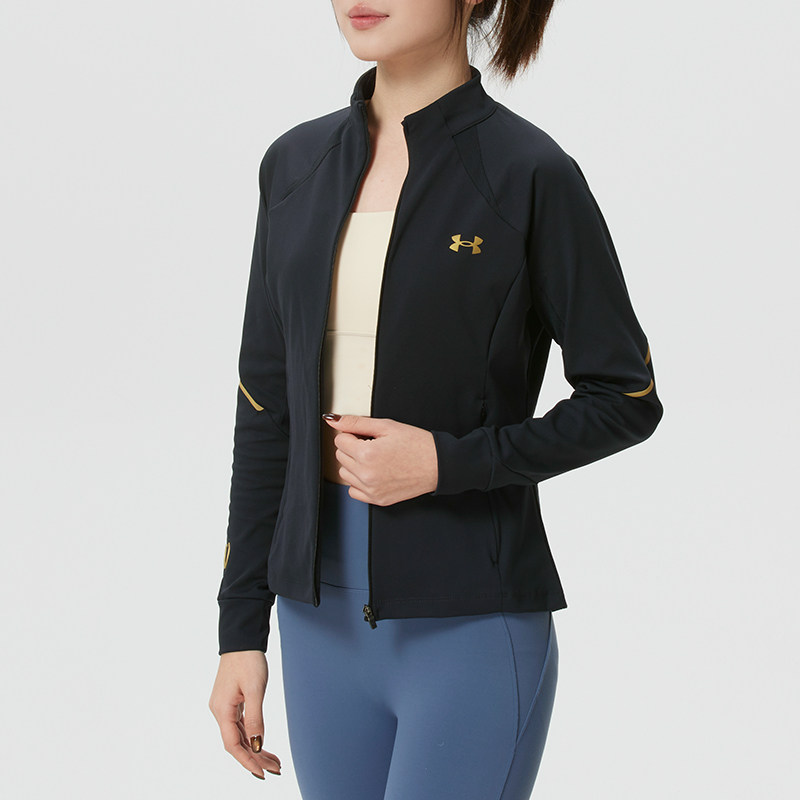 UA安德玛黑色立领夹克女装2026新款健身训练服跑步运动服修身外套,运动服/休闲服装,运动茄克/外套,淘宝优惠券,粉丝福利购,淘宝优惠卷