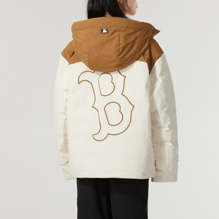 明星同款 新款 连帽外套男装 冬季 羽绒服运动服梭织夹克棉羽 女装 MLB