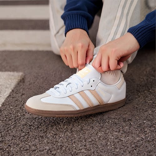 阿迪达斯官网三叶草德训鞋女鞋冬季新款SPEZIAL休闲鞋白色运动鞋