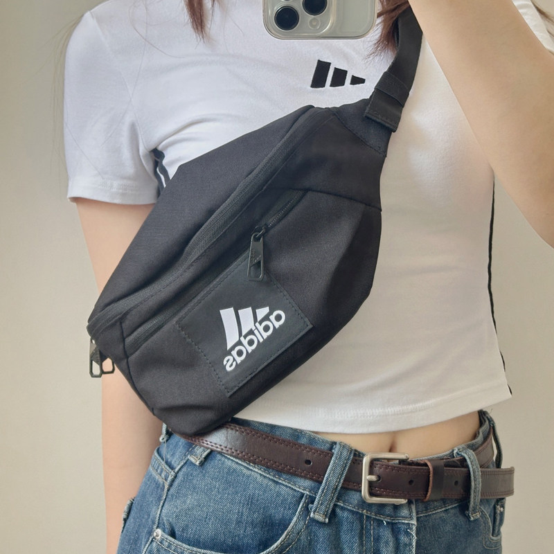 阿迪达斯腰包男包女包春季新款情侣单肩包运动包休闲斜挎包IT204
