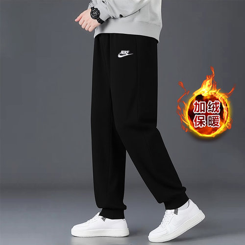 Nike耐克加绒针织长裤男2025冬季新款运动裤保暖舒适束脚裤FN3788