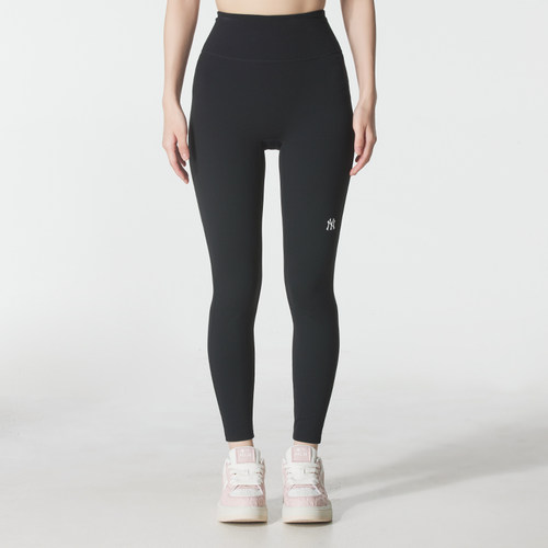 MLB官方 裤子女裤2025新款跑步运动裤健身训练瑜伽裤女士黑色长裤