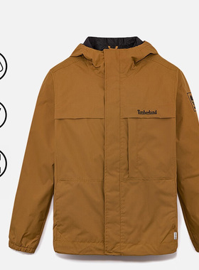 Timberland添柏岚官方男冲锋外套户外防水防风连帽夹克上衣A695W