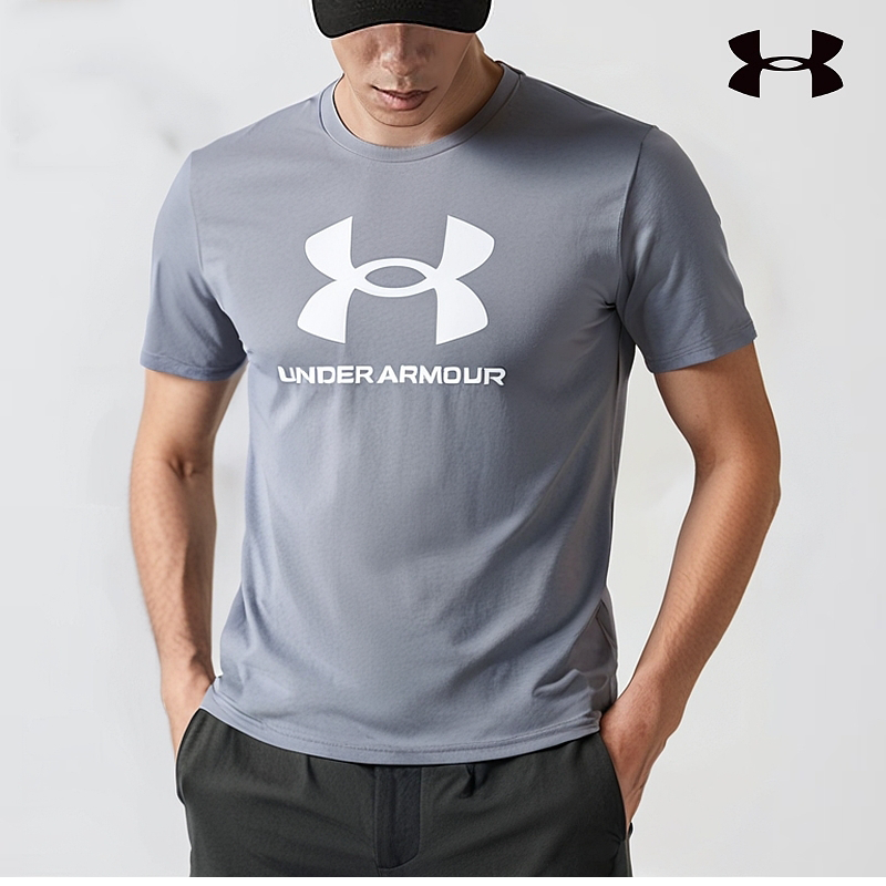 安德玛官方 t恤男 25秋季新款速干透气运动跑步圆领半袖训练上衣